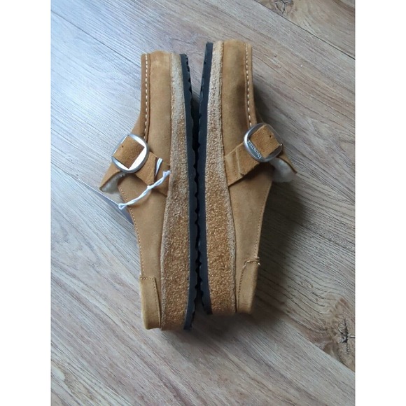 Birkenstock Buckley Suede Shearling Clog Mink Womens 10-10.5 EU 41 - Picture 15 of 16